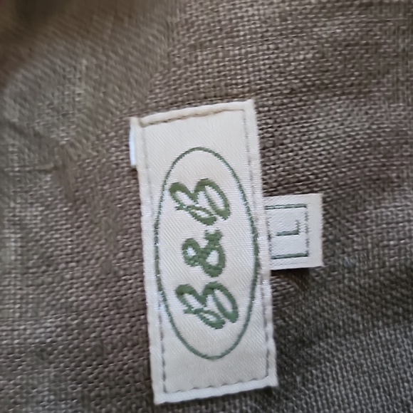 Army Green 100% Linen button blazer - Picture 4 of 4